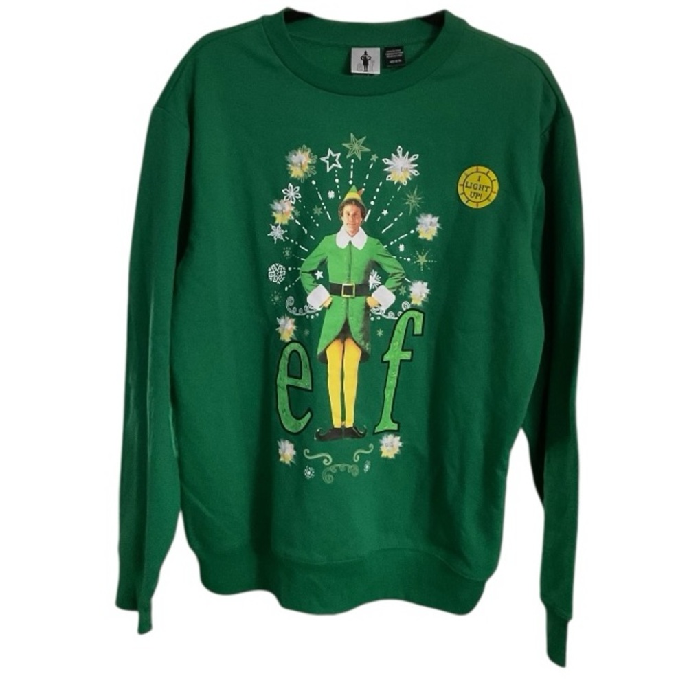 ELF Vibrant Green Holiday Crewneck Sweater